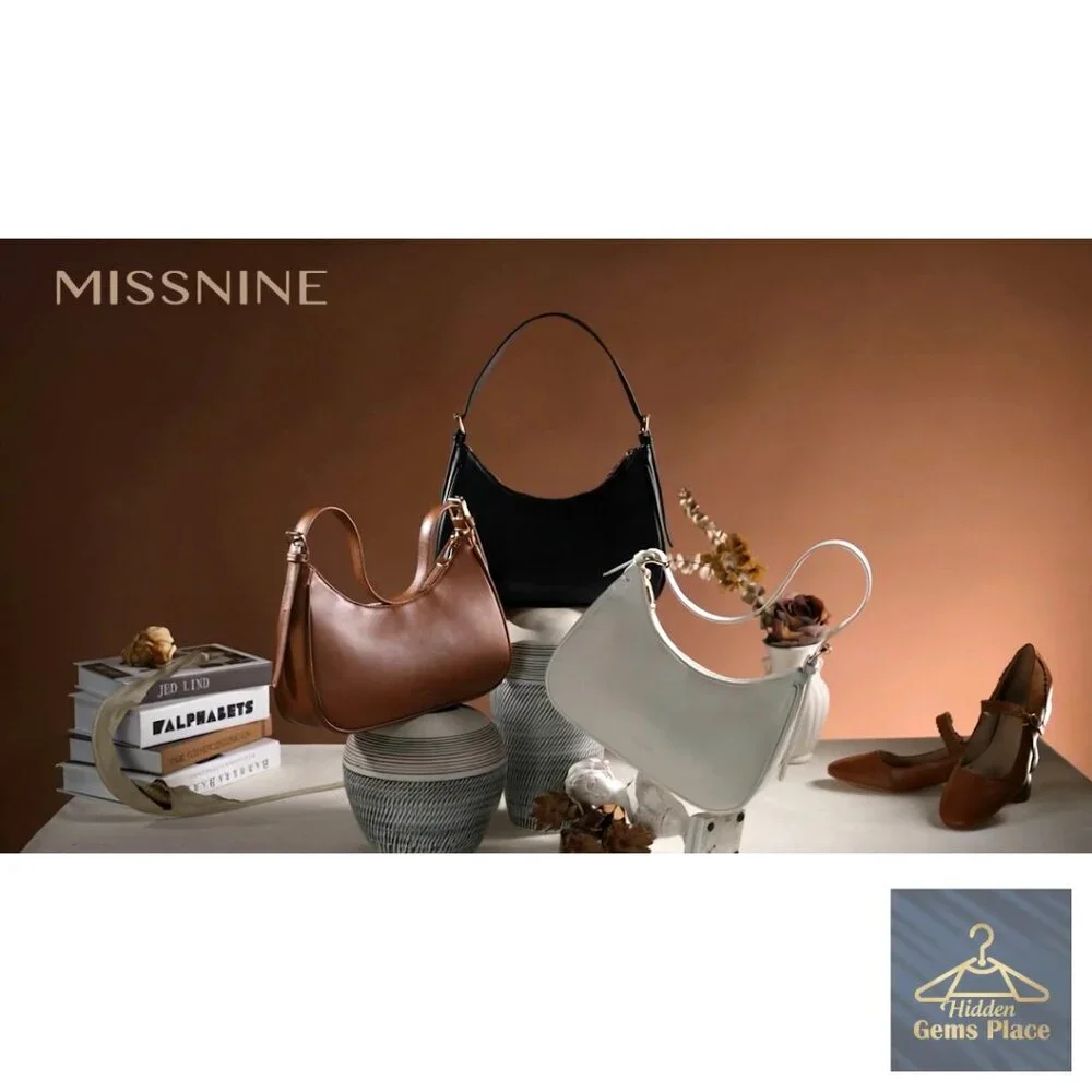 Small Vegan Leather Hobo Shoulder Bag with Adjustable Strap for Daily Use